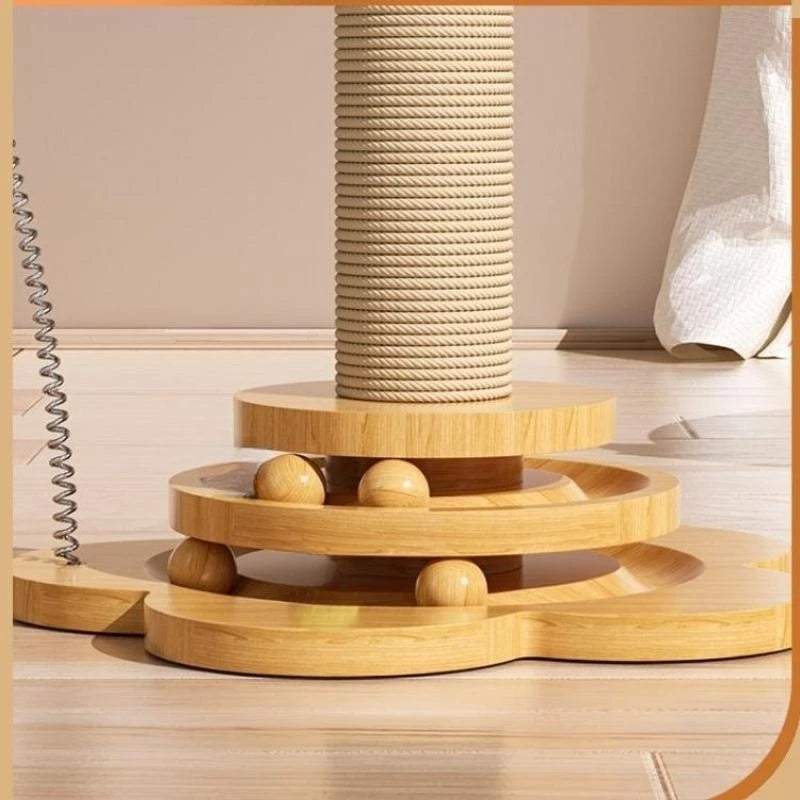 Solid Wood Cat Toy