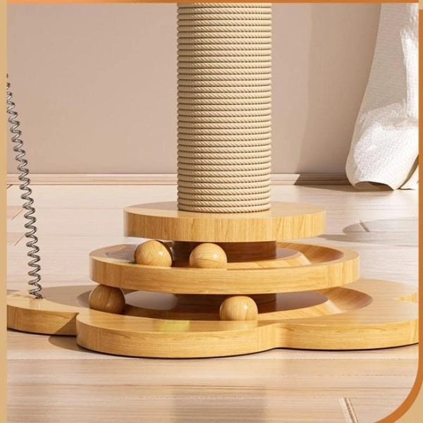 Solid Wood Cat Toy