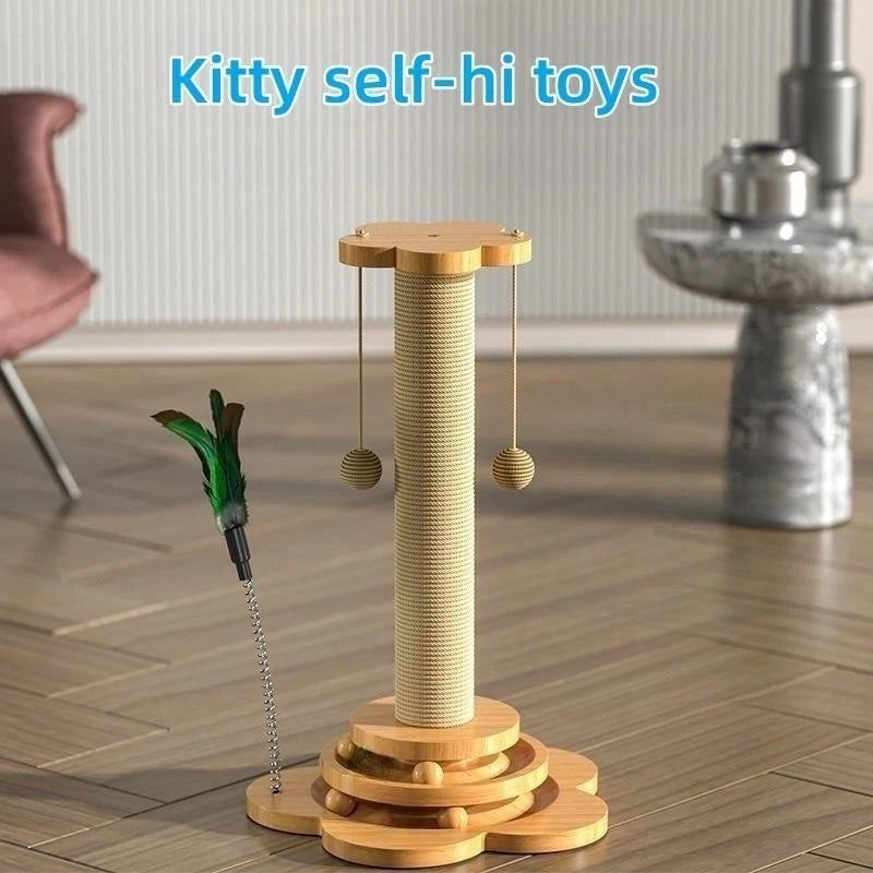 Solid Wood Cat Toy